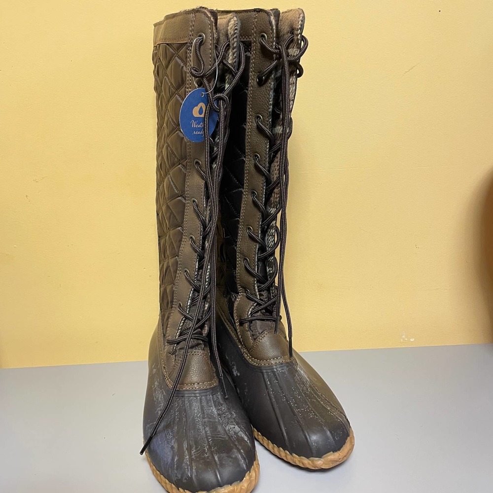 NWT JBU by Jambu Etna Boots 11 Brown Quilted Plaid Lining - Picture 3 of 8